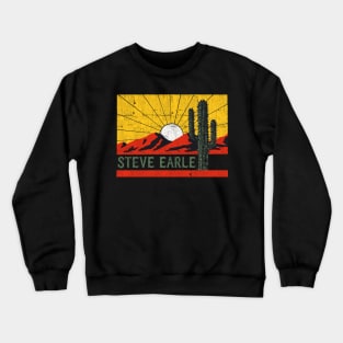 Steve Earle / Retro Style Alt Country Fan Design Crewneck Sweatshirt